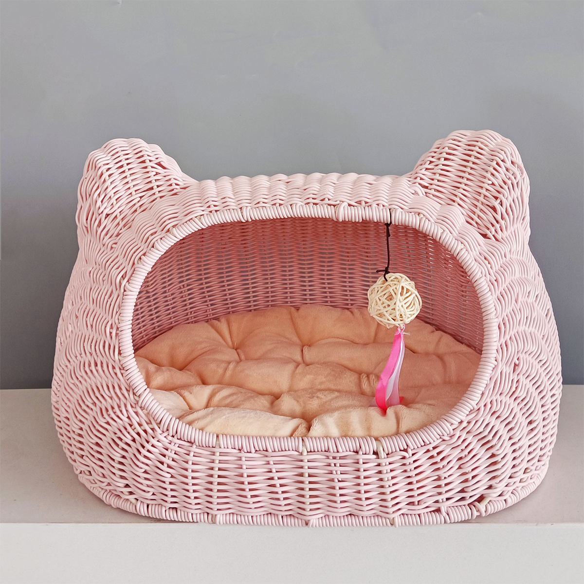 Cat Ear Contour Woven Breathable Cat Bed