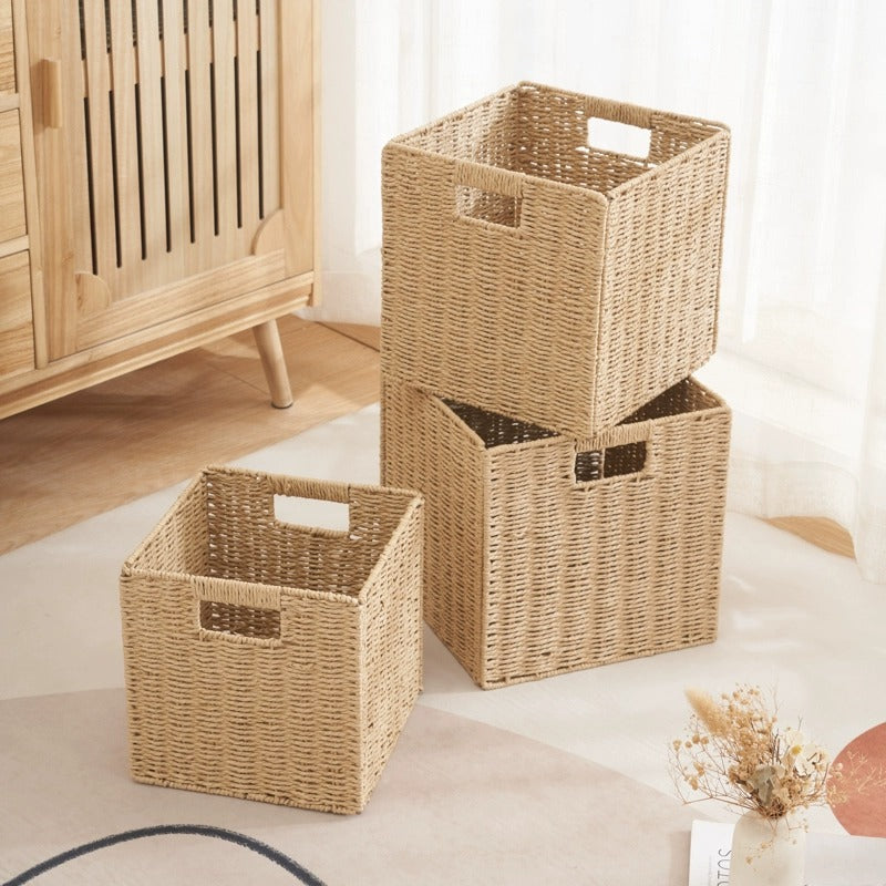 Foldable Multicolor Square Storage Basket