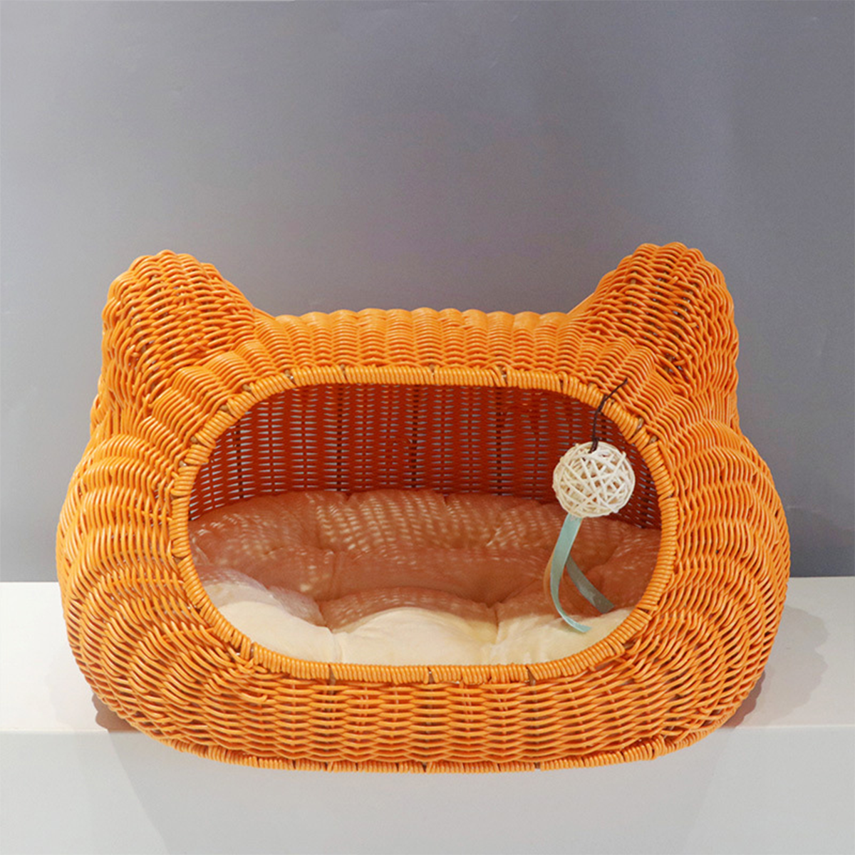 Cat Ear Contour Woven Breathable Cat Bed