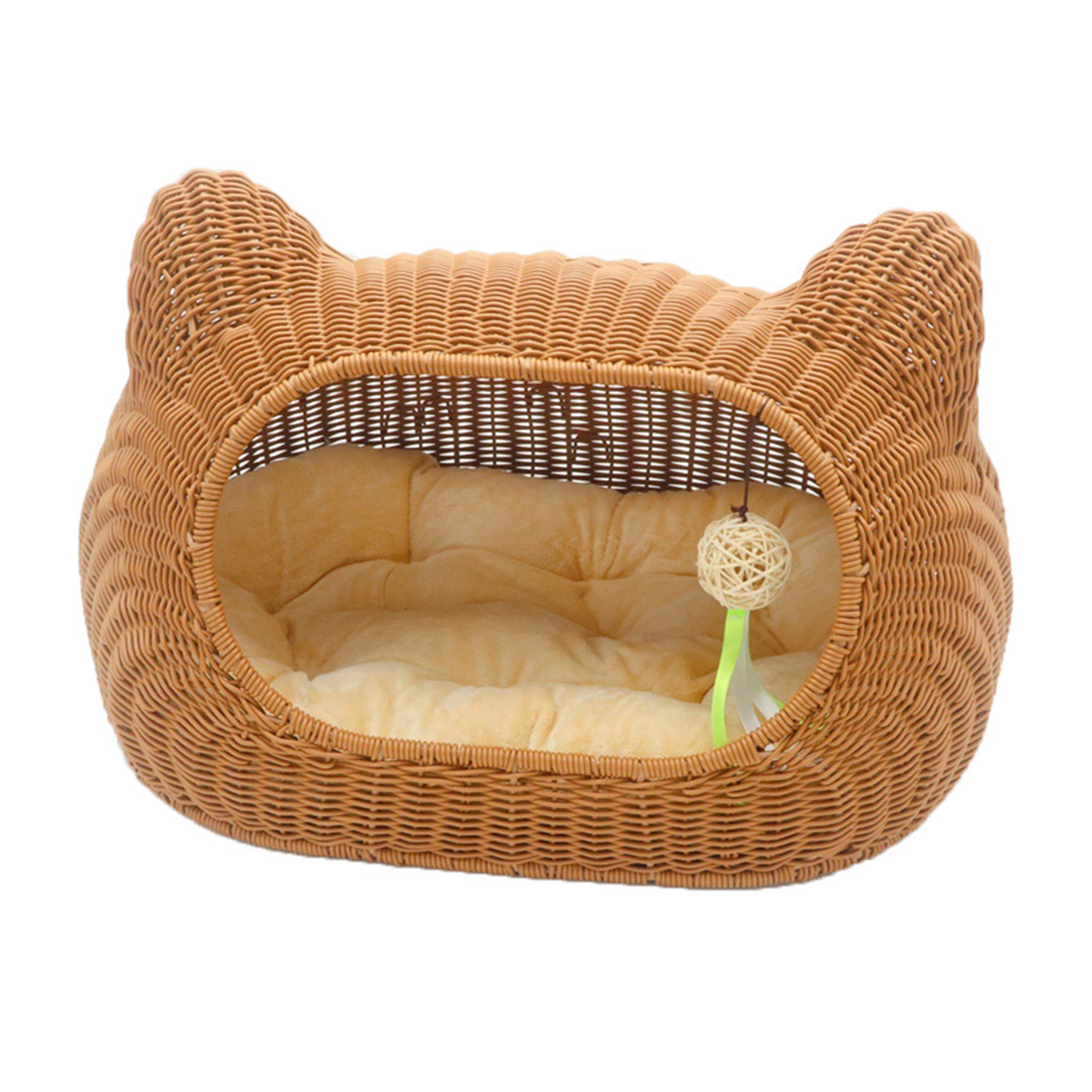 Cat Ear Contour Woven Breathable Cat Bed
