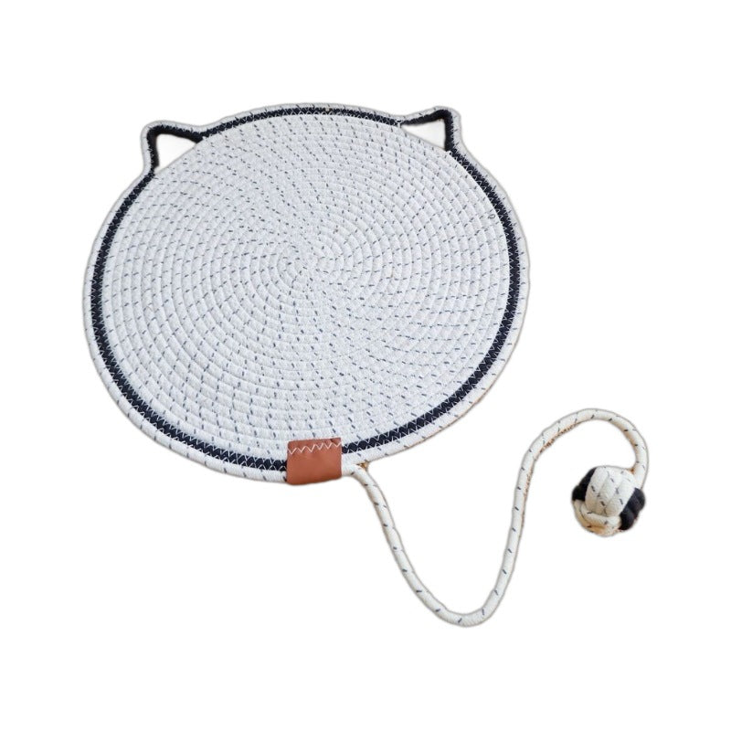Cute Ear Woven Texture Cat Scratching and Sleeping Mat