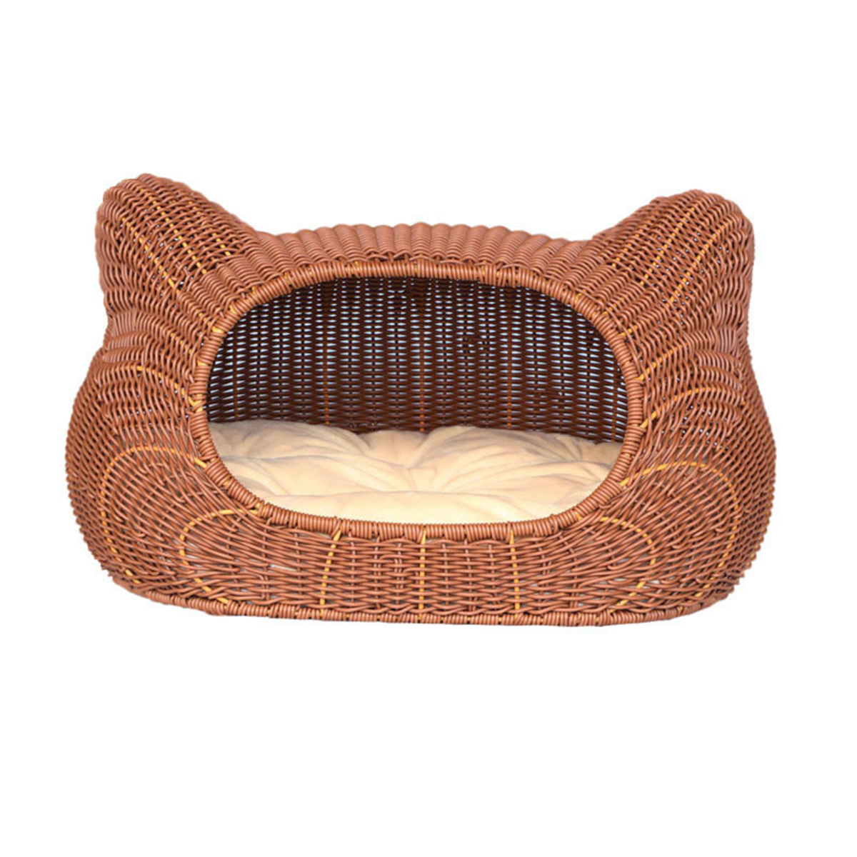Cat Ear Contour Woven Breathable Cat Bed