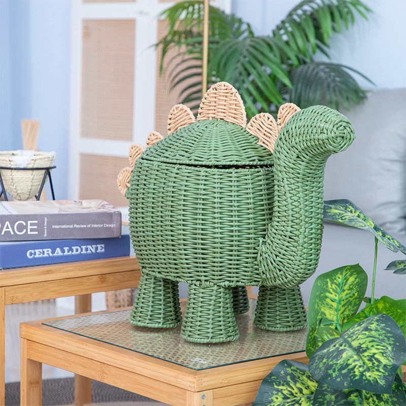 Ivy Vine Stegosaurus-shaped Woven Storage Box