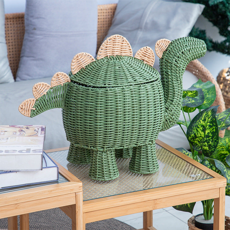 Ivy Vine Stegosaurus-shaped Woven Storage Box
