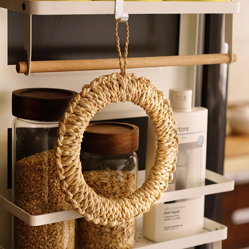 Handmade straw woven heat insulation pad