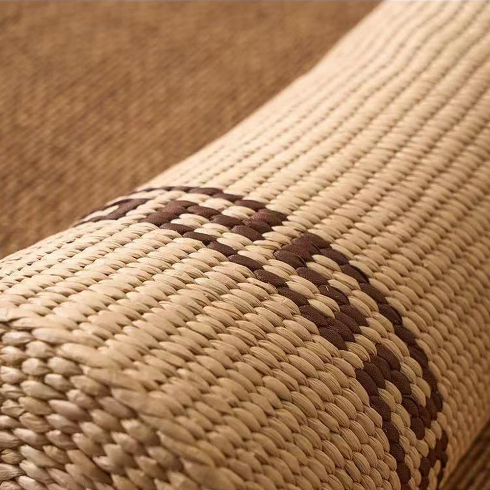 Natural Rattan Woven Cylindrical Support Pillow