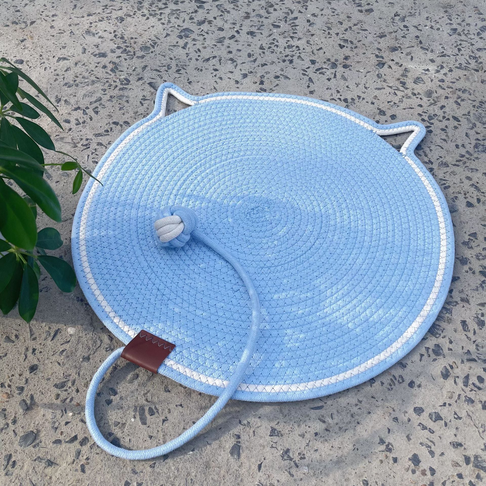 Cute Ear Woven Texture Cat Scratching and Sleeping Mat