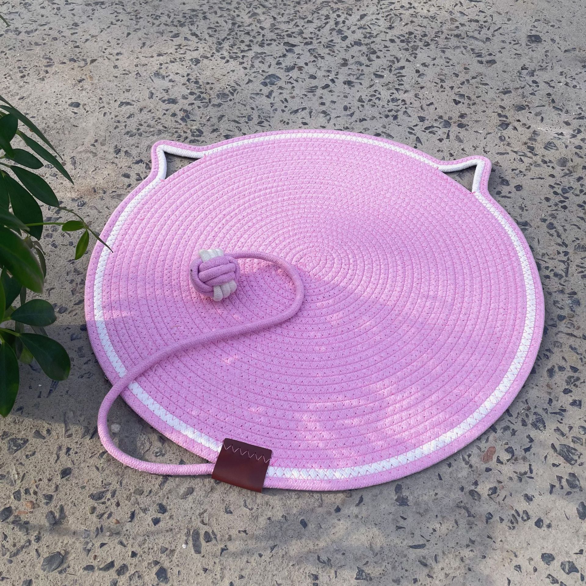 Cute Ear Woven Texture Cat Scratching and Sleeping Mat