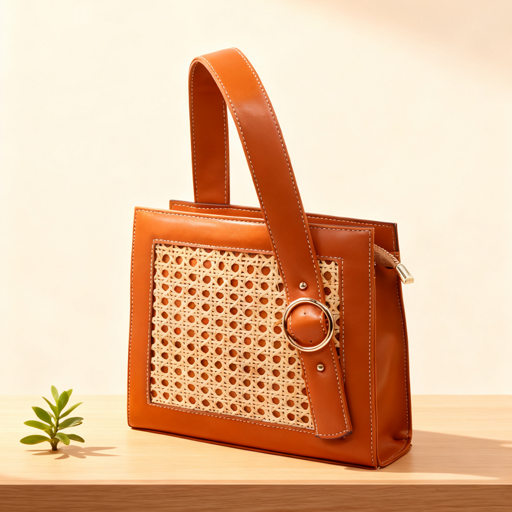 Tangerine Rattan Glow & Handbag