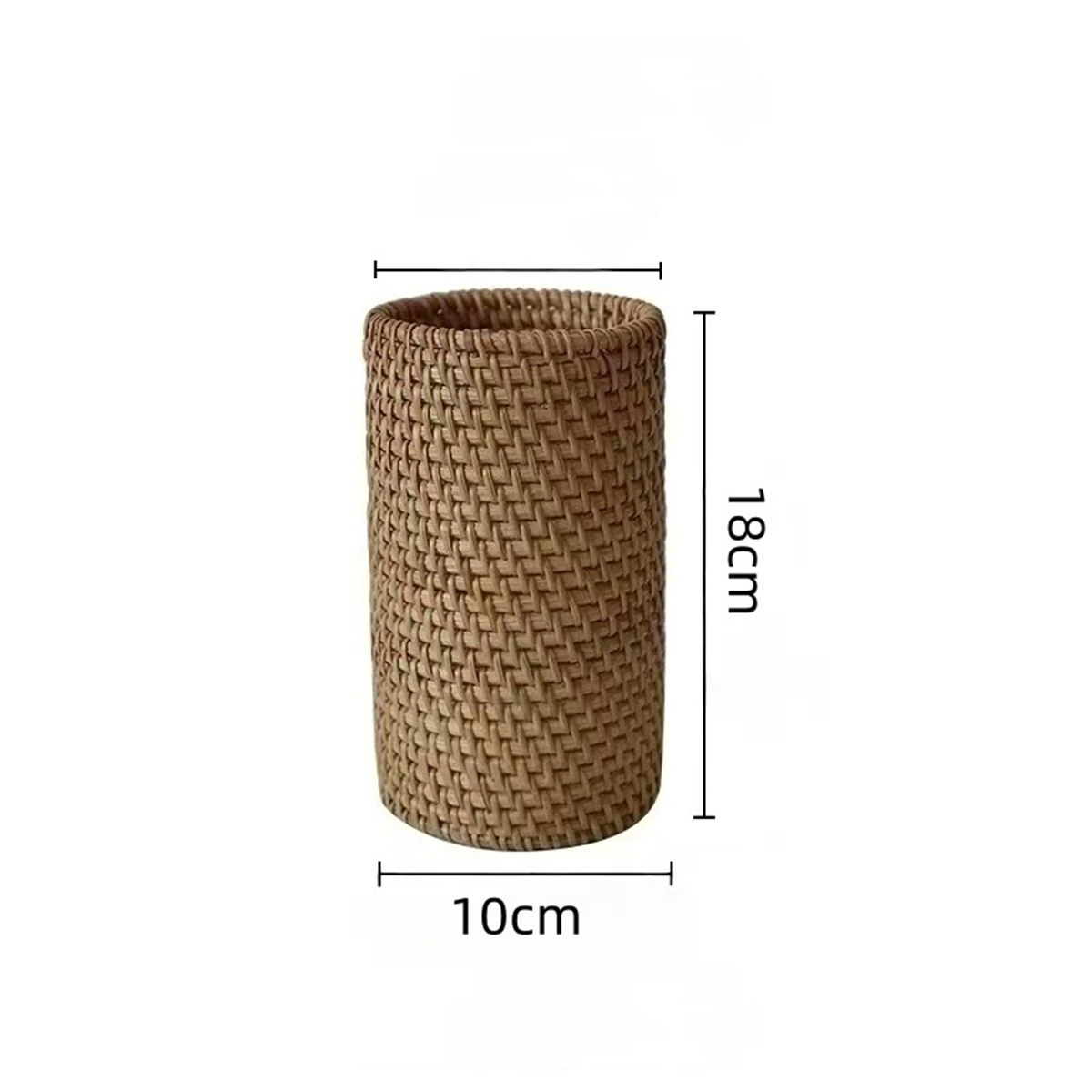 Natural Rattan Woven Dual-type Container (Straight Tube Style / Necked-in Style)