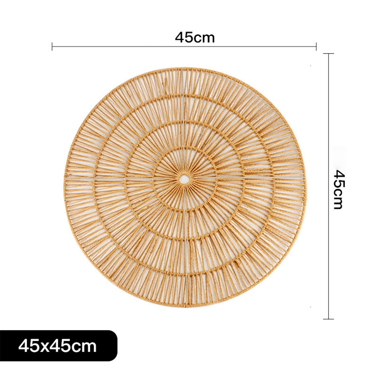 Chinese-style rattan woven circular wall decoration