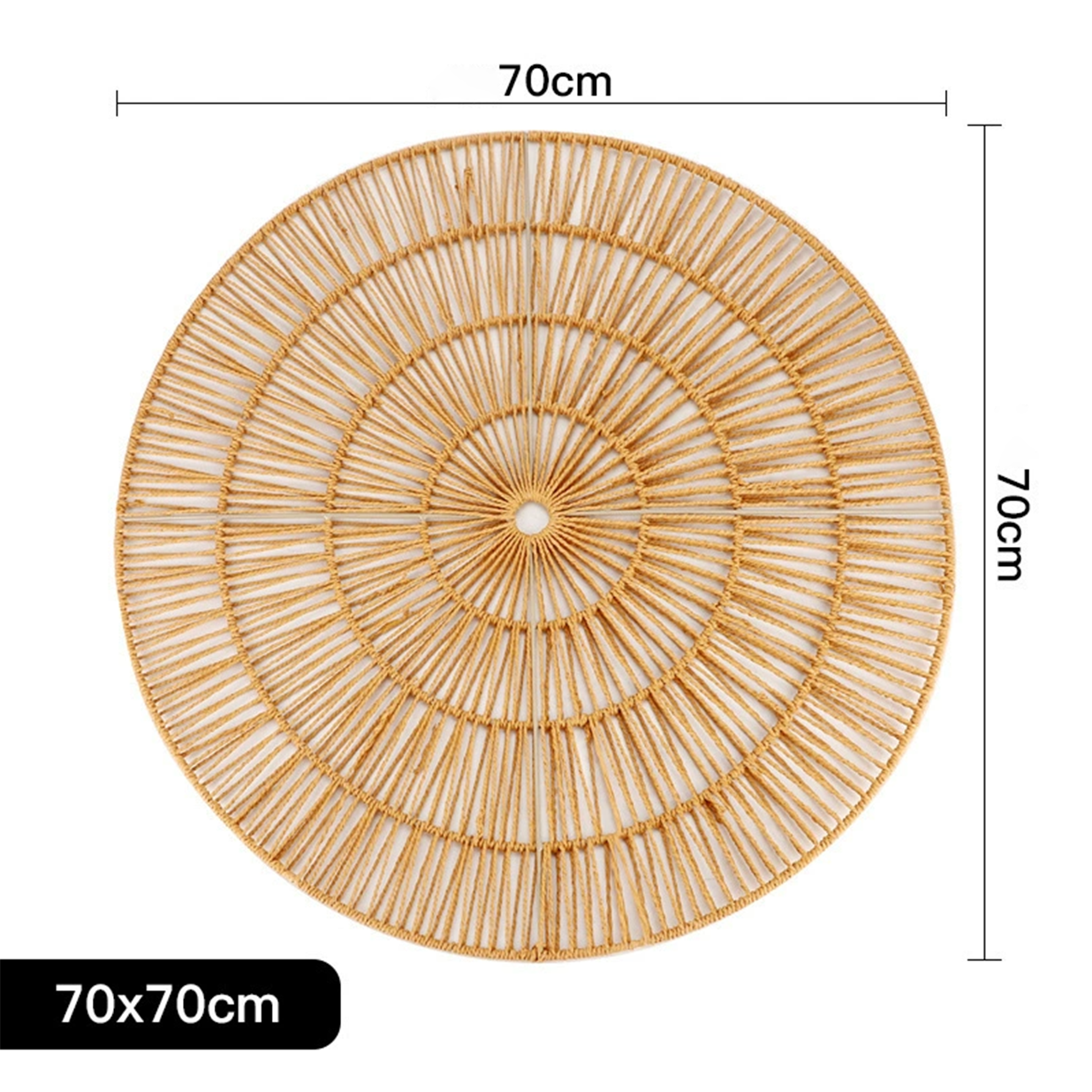 Chinese-style rattan woven circular wall decoration