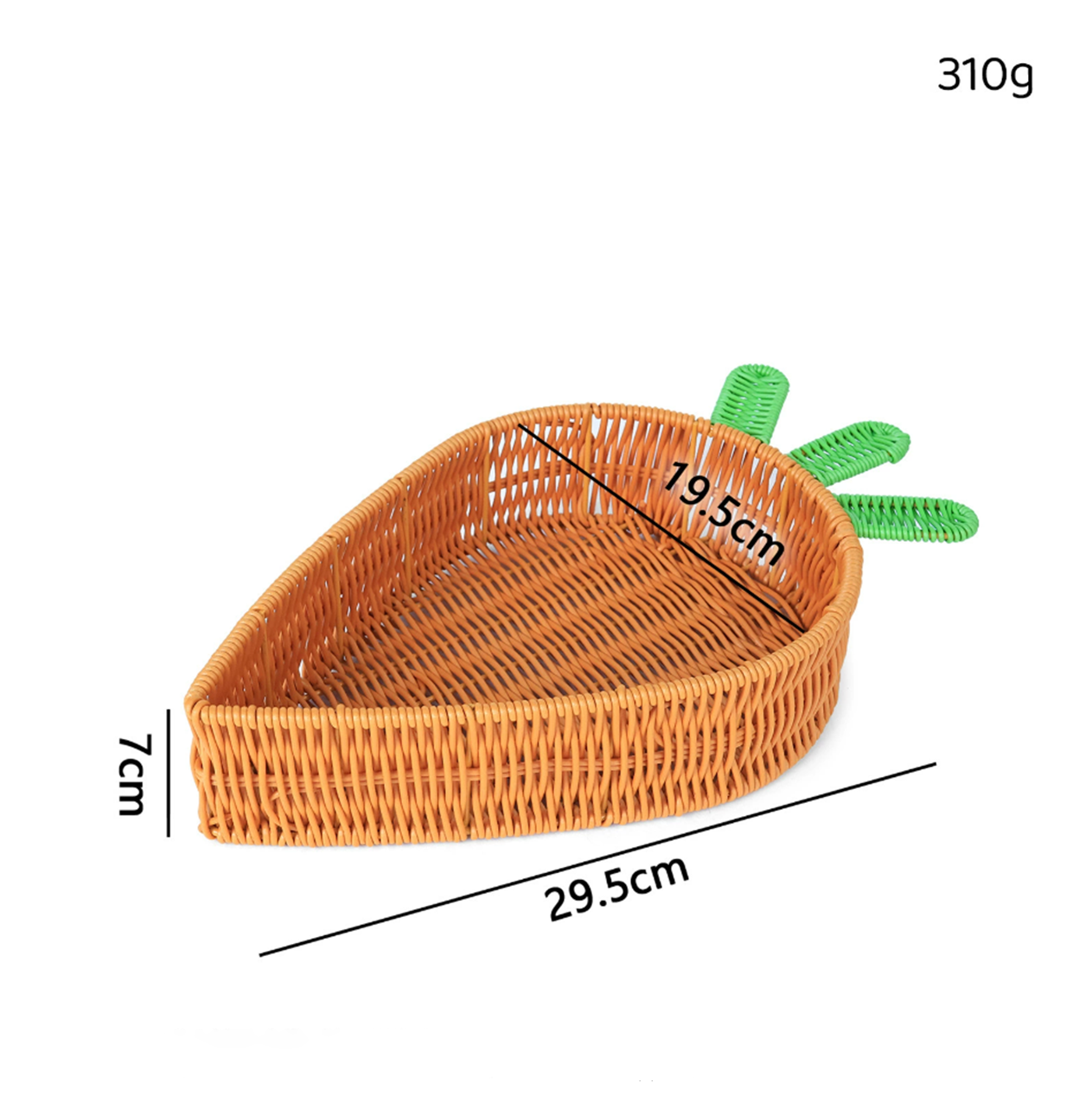 Cute Carrot-shaped Rattan-like Woven Storage Basket