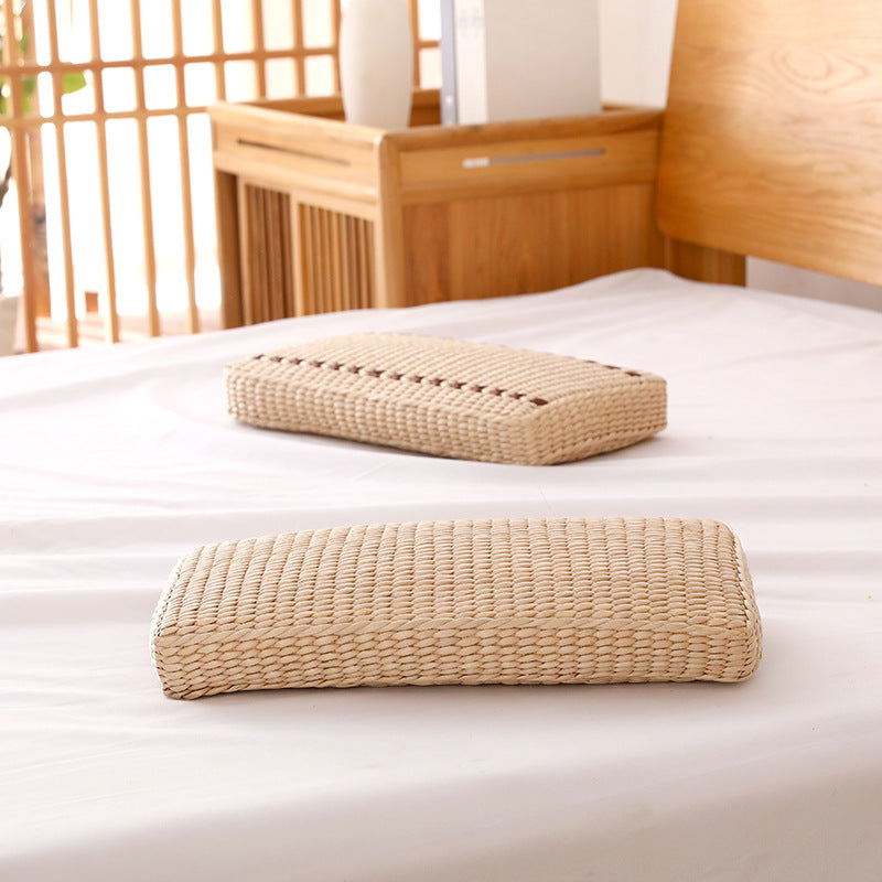 Light Rattan Weave Texture Comfort Pillow