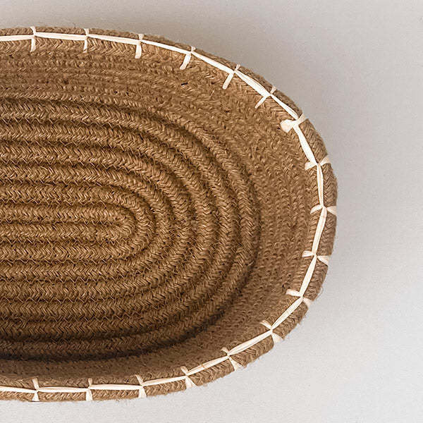 Rope-woven pastoral style storage basket