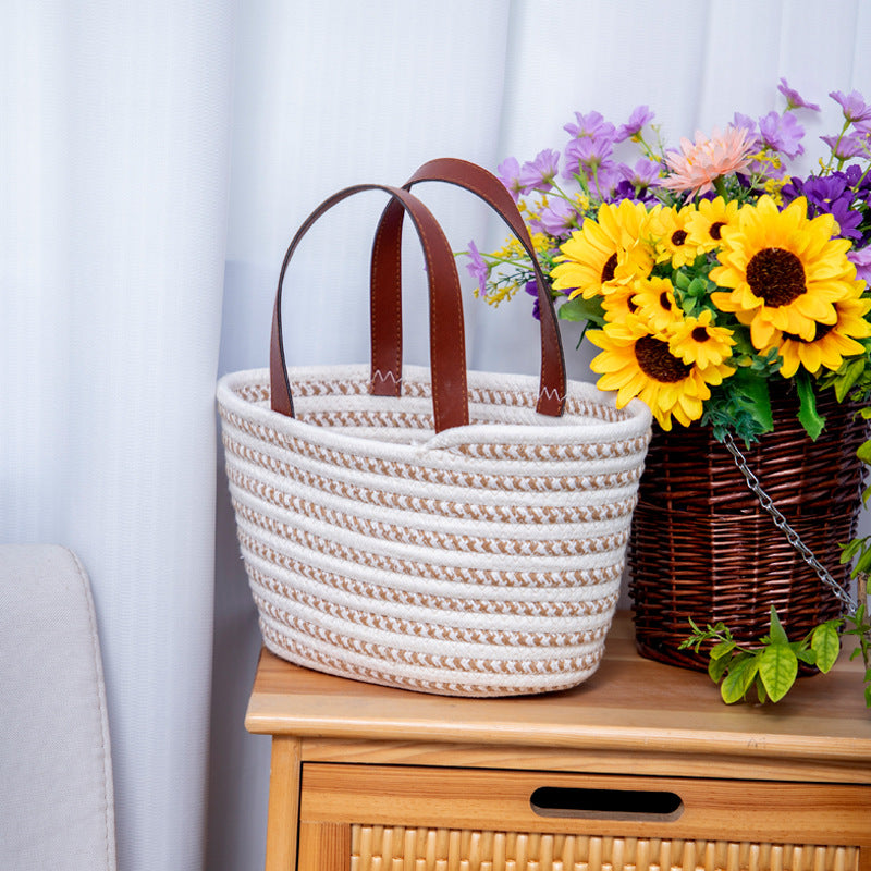 Cotton Caramel Cloud Woven Handbag