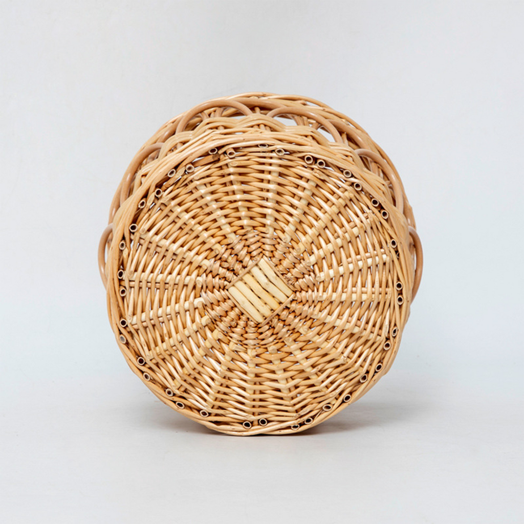 Light Rattan Arch Hollow Storage Basket