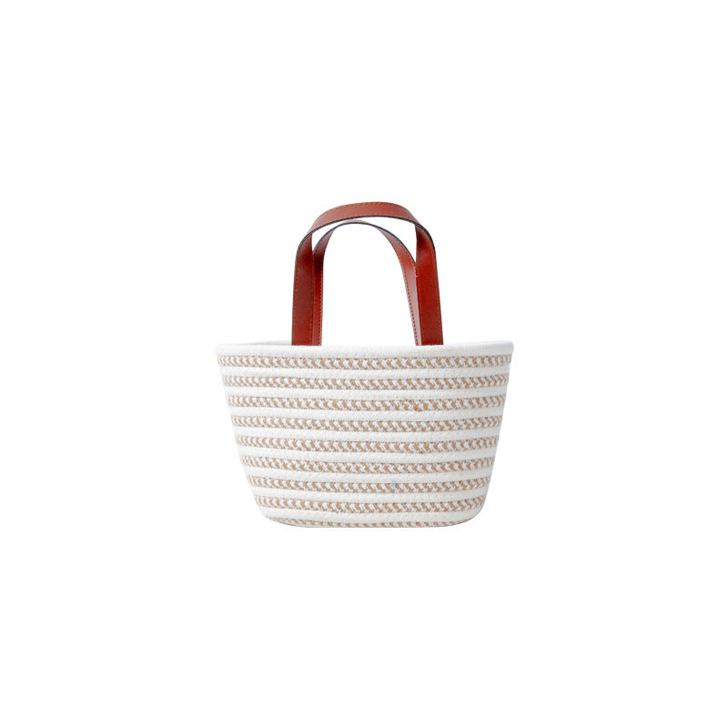Cotton Caramel Cloud Woven Handbag