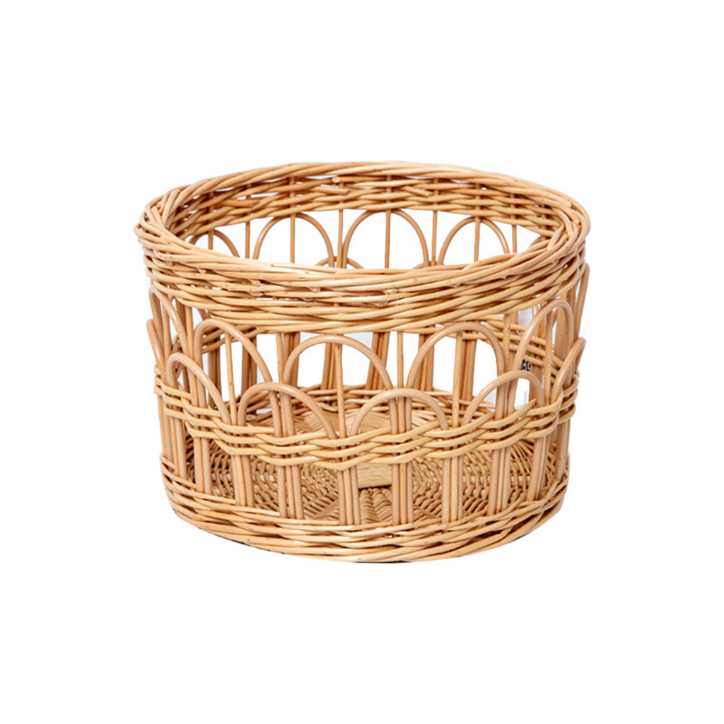 Light Rattan Arch Hollow Storage Basket