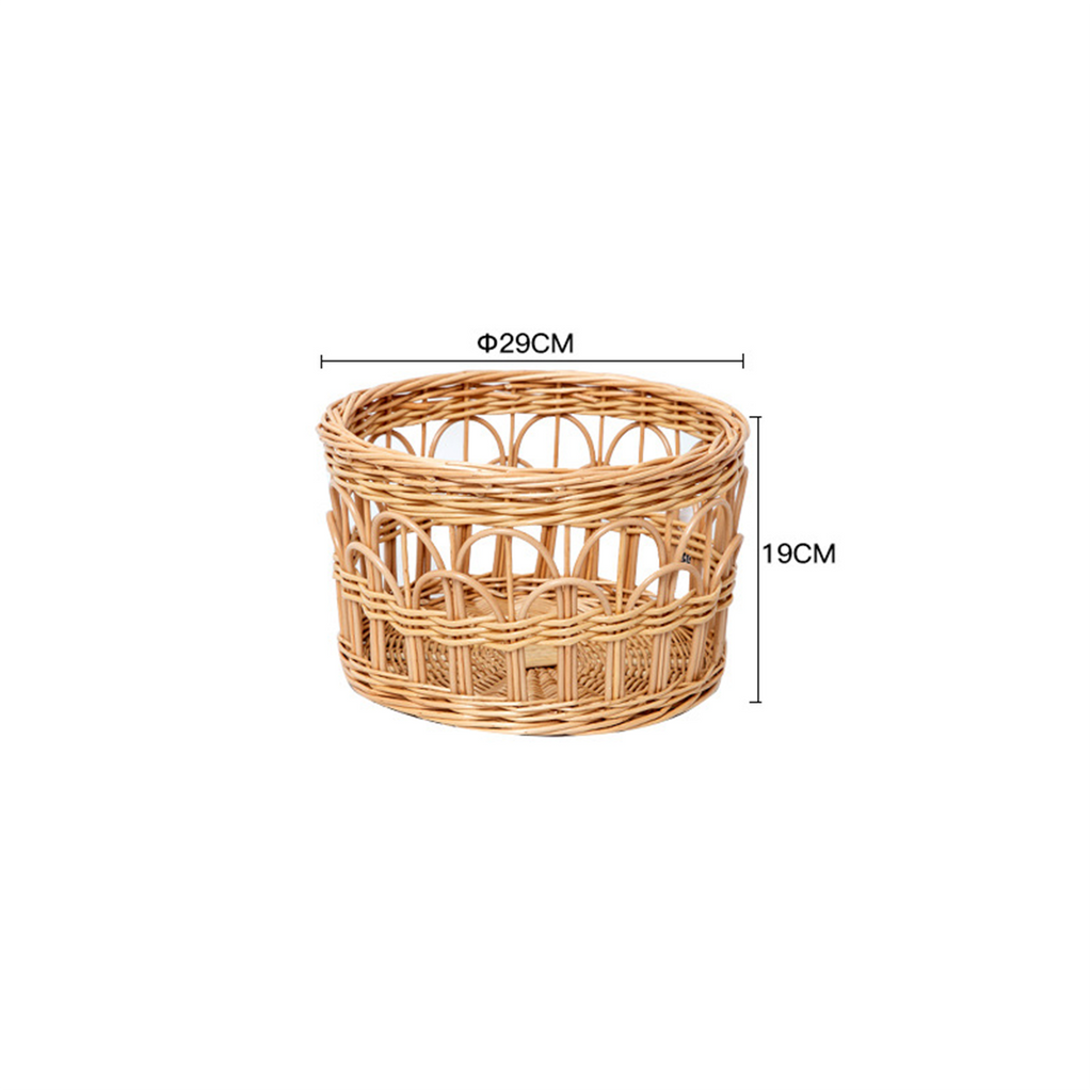 Light Rattan Arch Hollow Storage Basket