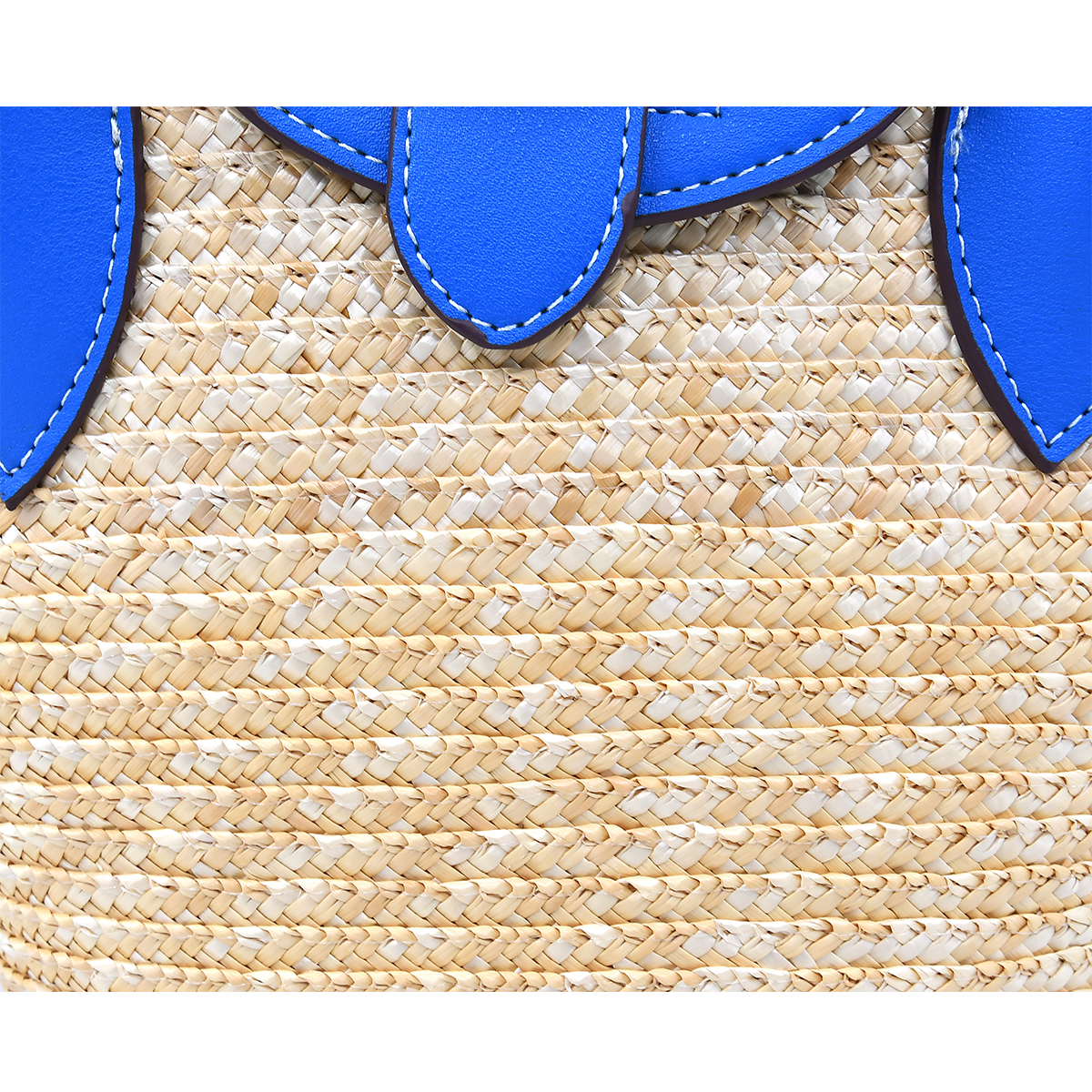 Woven sea blue handbag