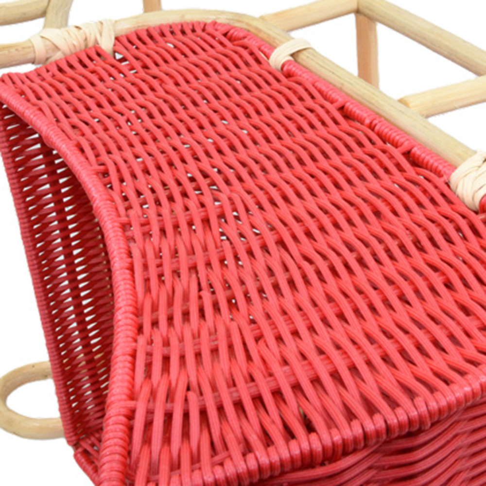 Handwoven Rattan Sleigh Basket
