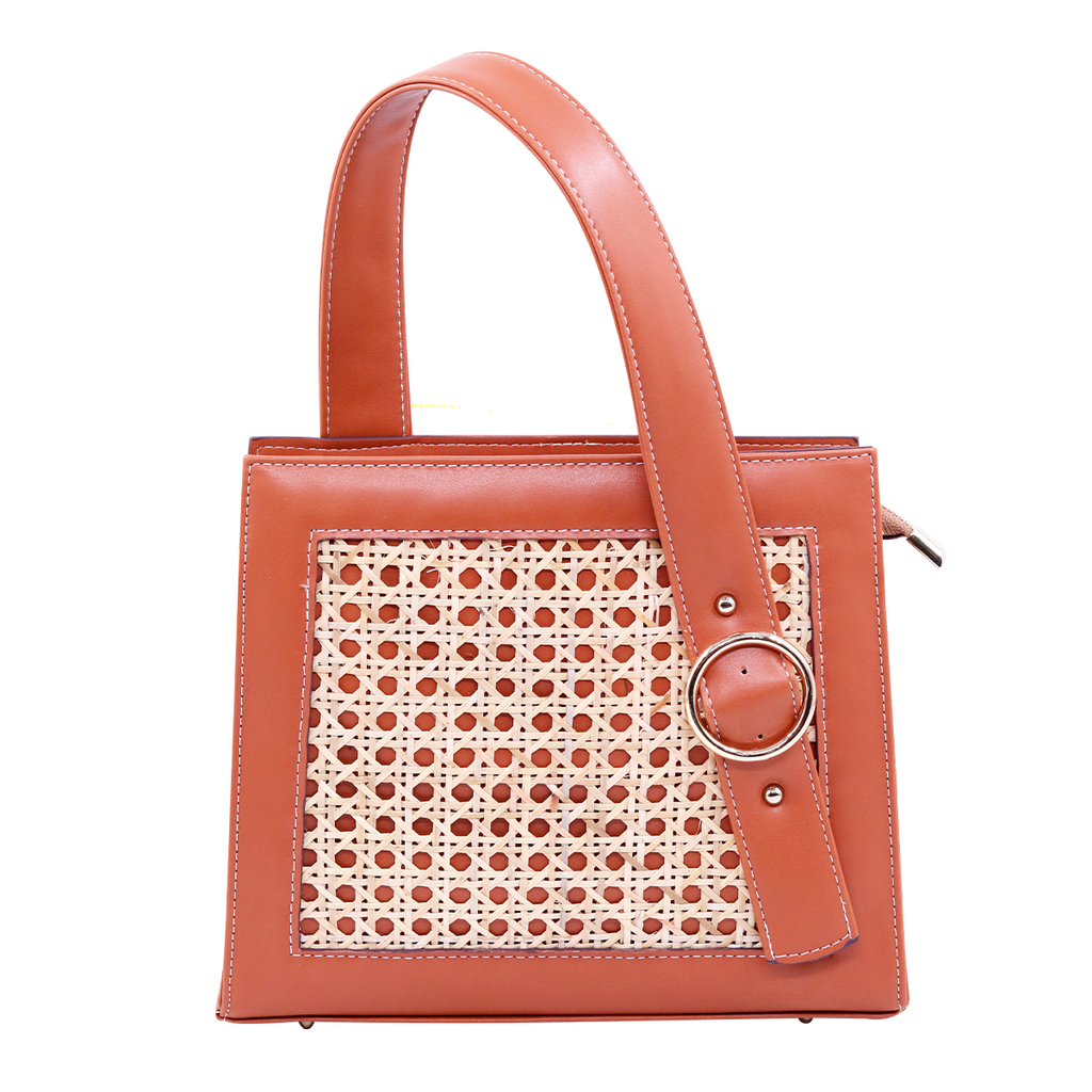 Tangerine Rattan Glow & Handbag
