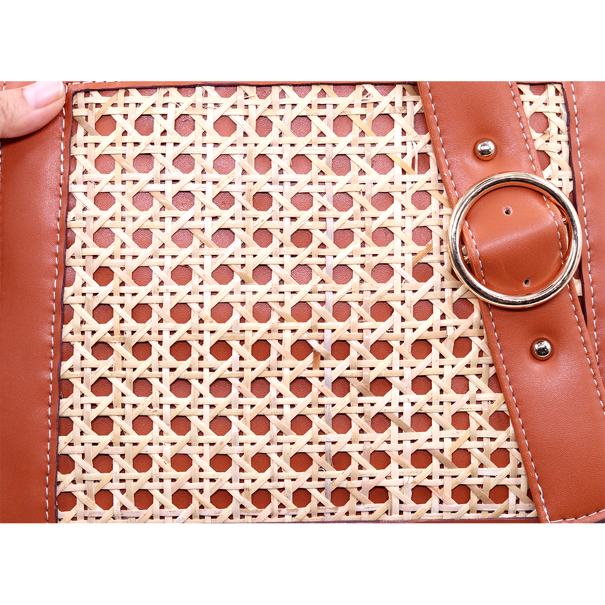 Tangerine Rattan Glow & Handbag