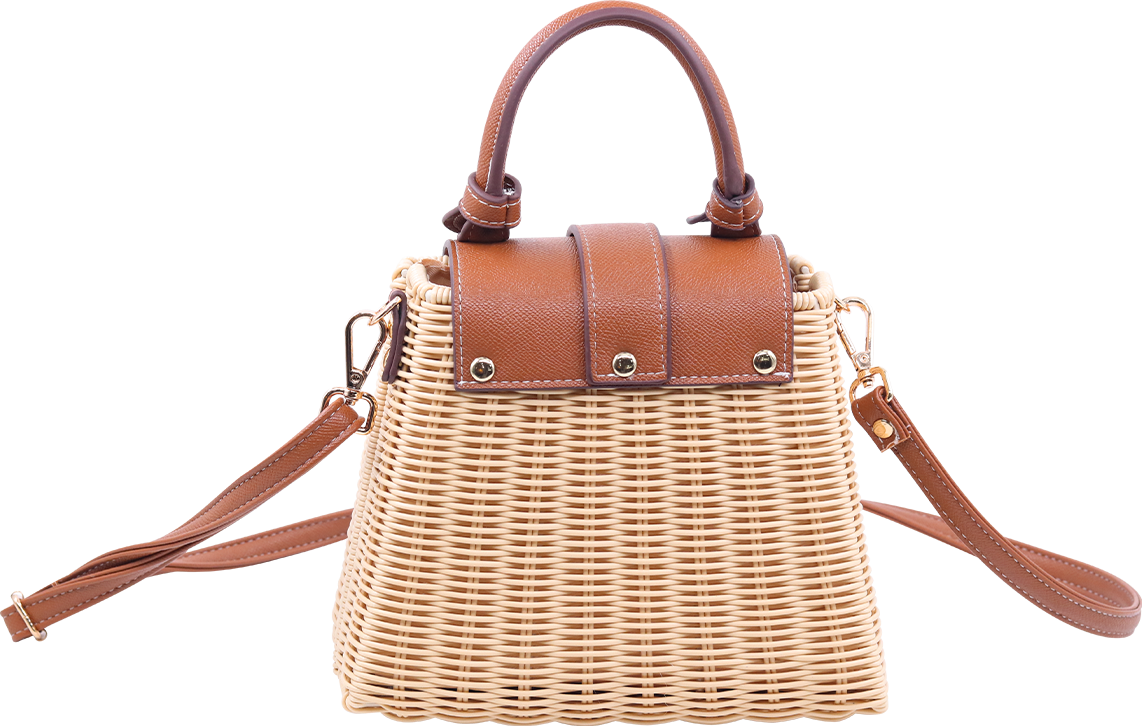 Rattan Caramel & Shoulder Bag
