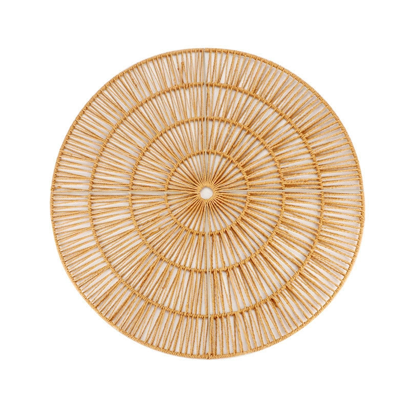 Chinese-style rattan woven circular wall decoration