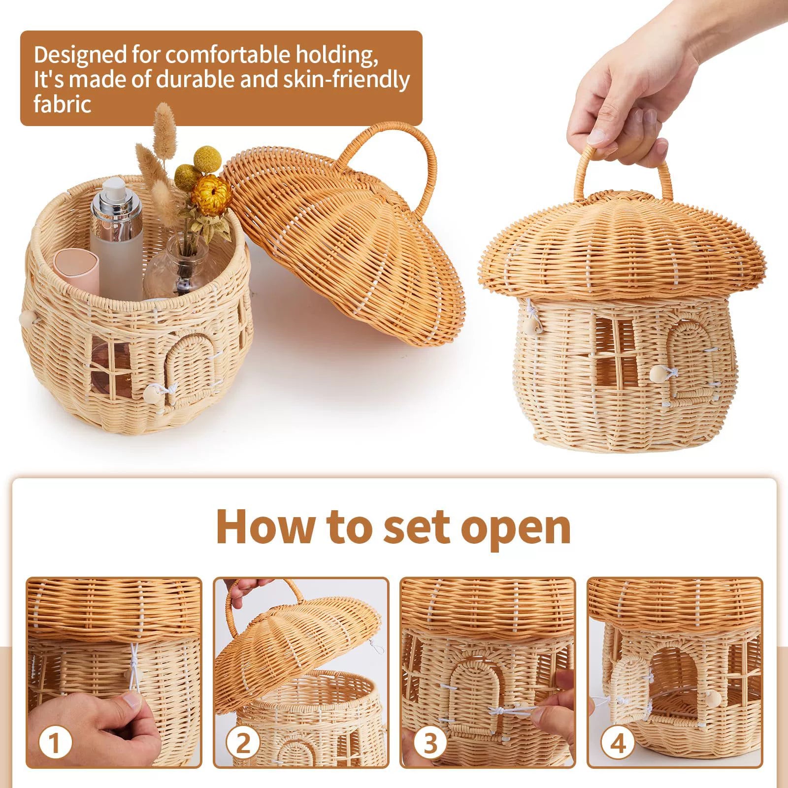 Handwoven Mushroom Basket